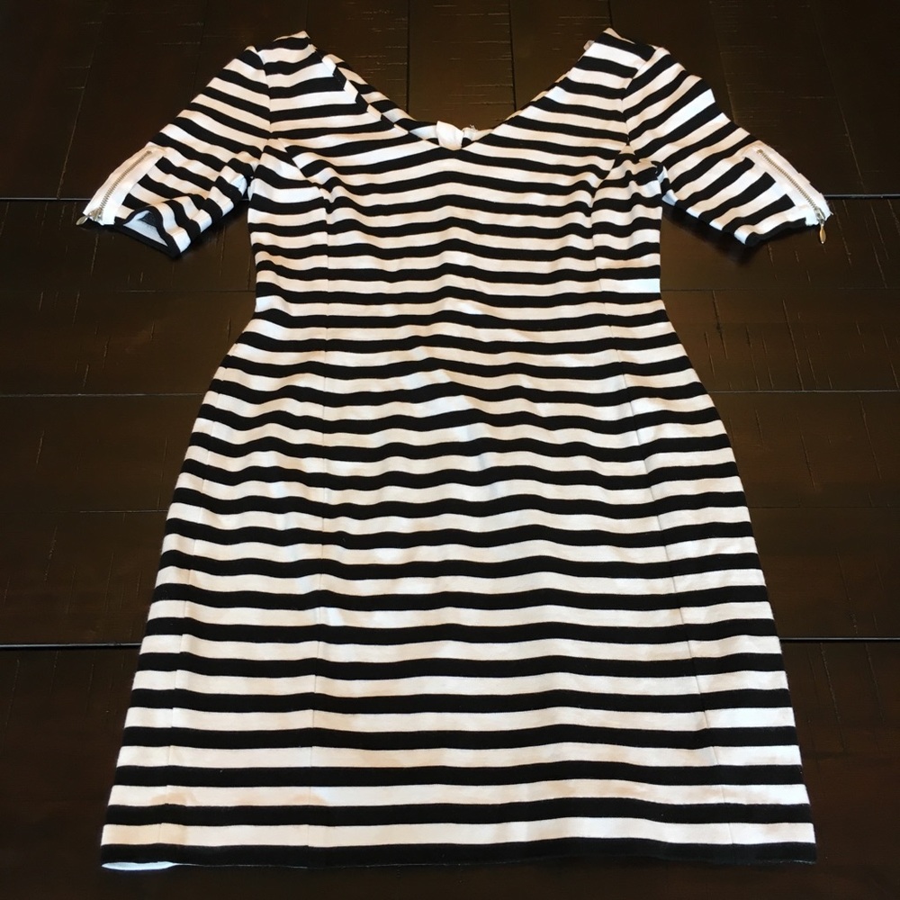 BR Striped Knit Dress w/ Zipper Detail - Sz 2P